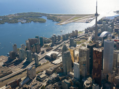 Toronto, Ontario, with a view of the Great Lake, Ontario