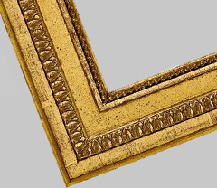 A gold-gilded picture frame from the time of Louis the 16th's reign in France