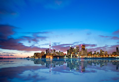 The skyline at sunset, Toronto Ontario