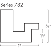 This 1 " profile stepped frame features a sleek black finish with clean, angular lines. Its modern stepped design adds depth and sophistication, making it a perfect choice for contemporary artwork and photography displays.